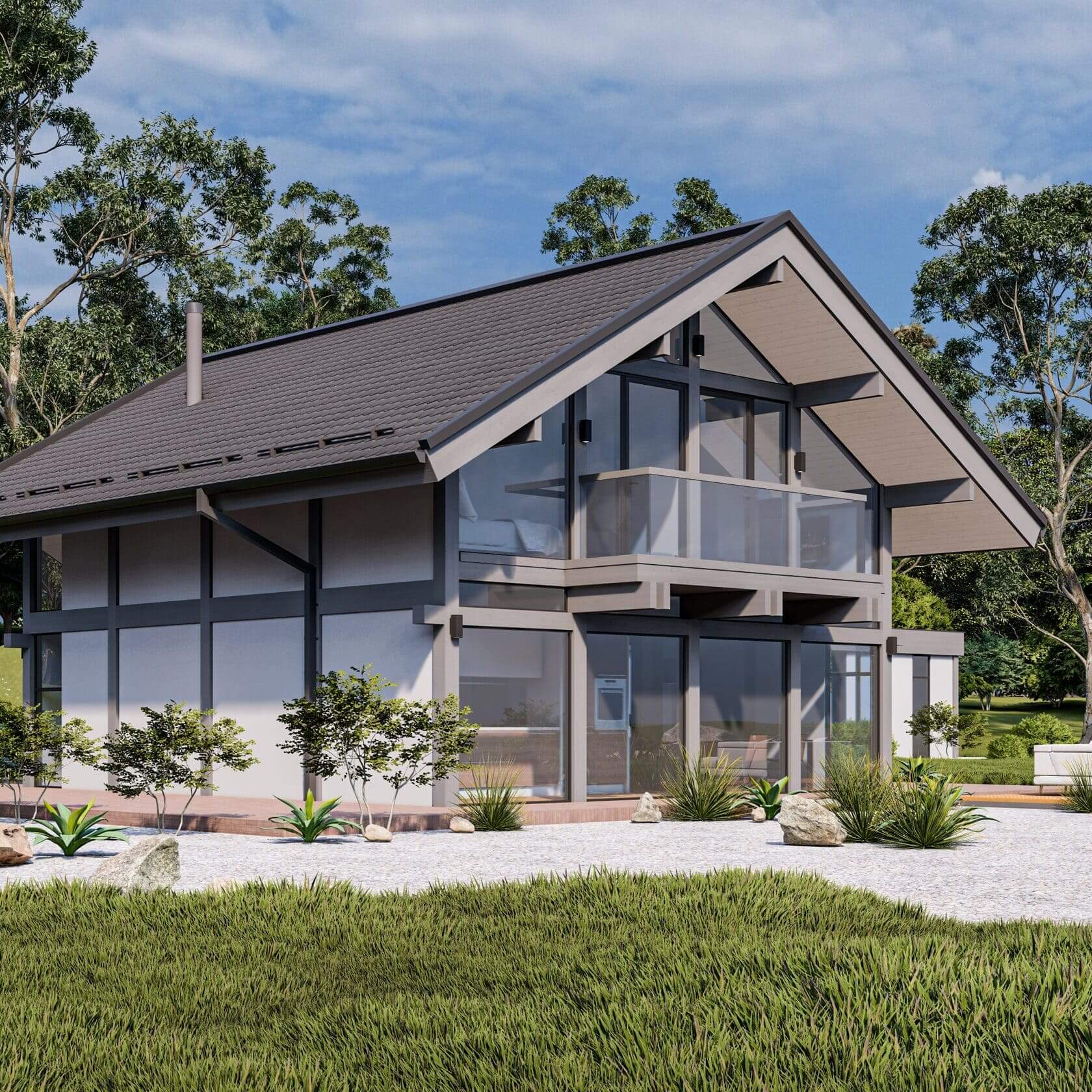 Дом из бруса Фахверк VZ-545 